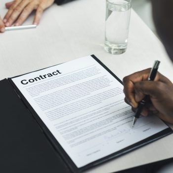 signing a contract decorator